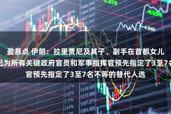 盈易点 伊朗：拉里贾尼及其子、副手在首都女儿家中遇袭身亡，已为所有关键政府官员和军事指挥官预先指定了3至7名不等的替代人选