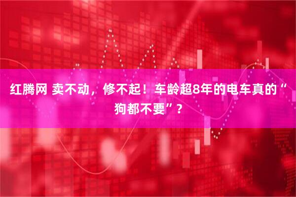 红腾网 卖不动，修不起！车龄超8年的电车真的“狗都不要”？