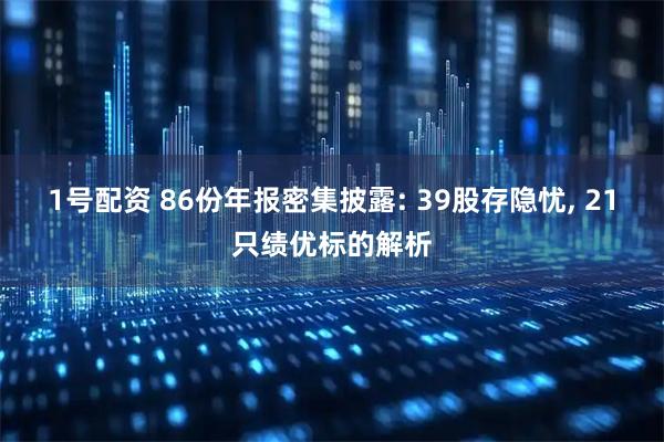 1号配资 86份年报密集披露: 39股存隐忧, 21只绩优标的解析